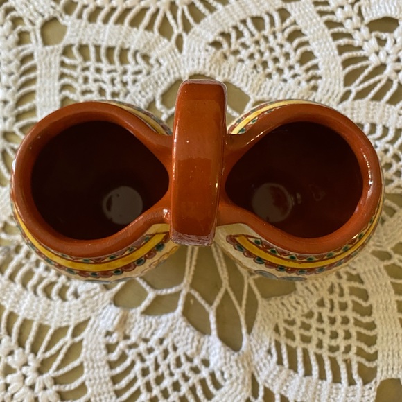 🔥 3 FOR $20 SALE Twin Clay Wabi Sabi Condiment Pots Hand Painted succulents pot - Picture 3 of 7